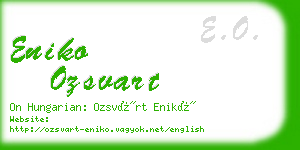 eniko ozsvart business card